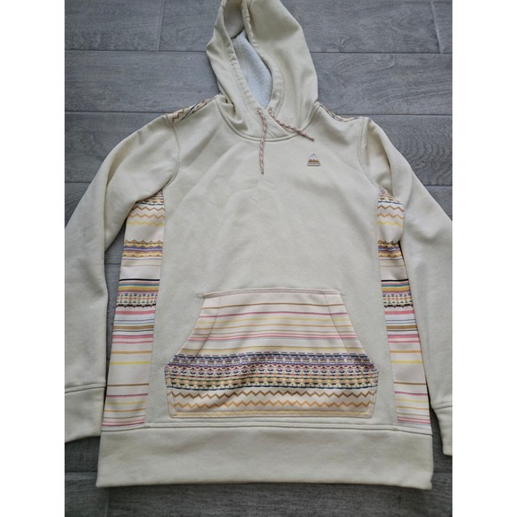 Burton Women's Cream Aztec Pullover Hoodie  Winter Outdoor Snow Ski Small - Picture 1 of 6